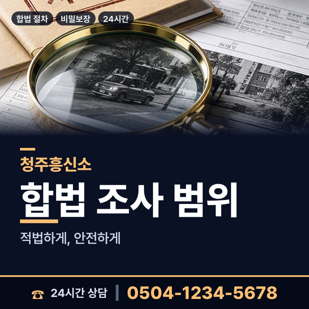 청주 금천동 면접교섭조사 상담 안내